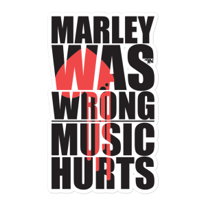 Music Hurts Bubble-free stickers